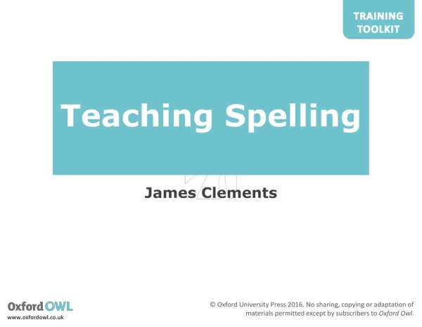 Teaching Spelling