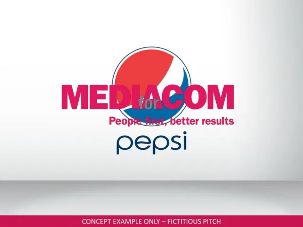 MediaCom to Pepsi Pitch FICTITIOUS CONCEPT ONLY