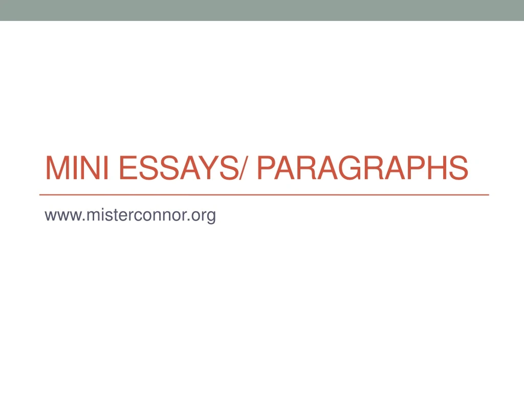 mini essays paragraphs
