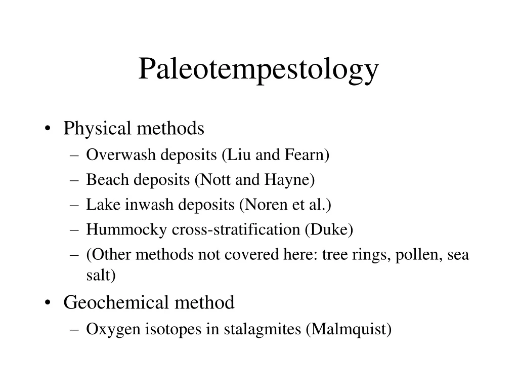 paleotempestology