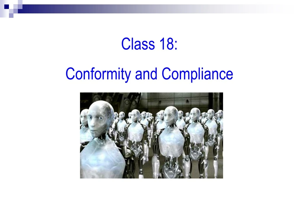 class 18 conformity and compliance