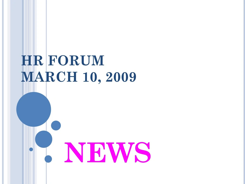 hr forum march 10 2009