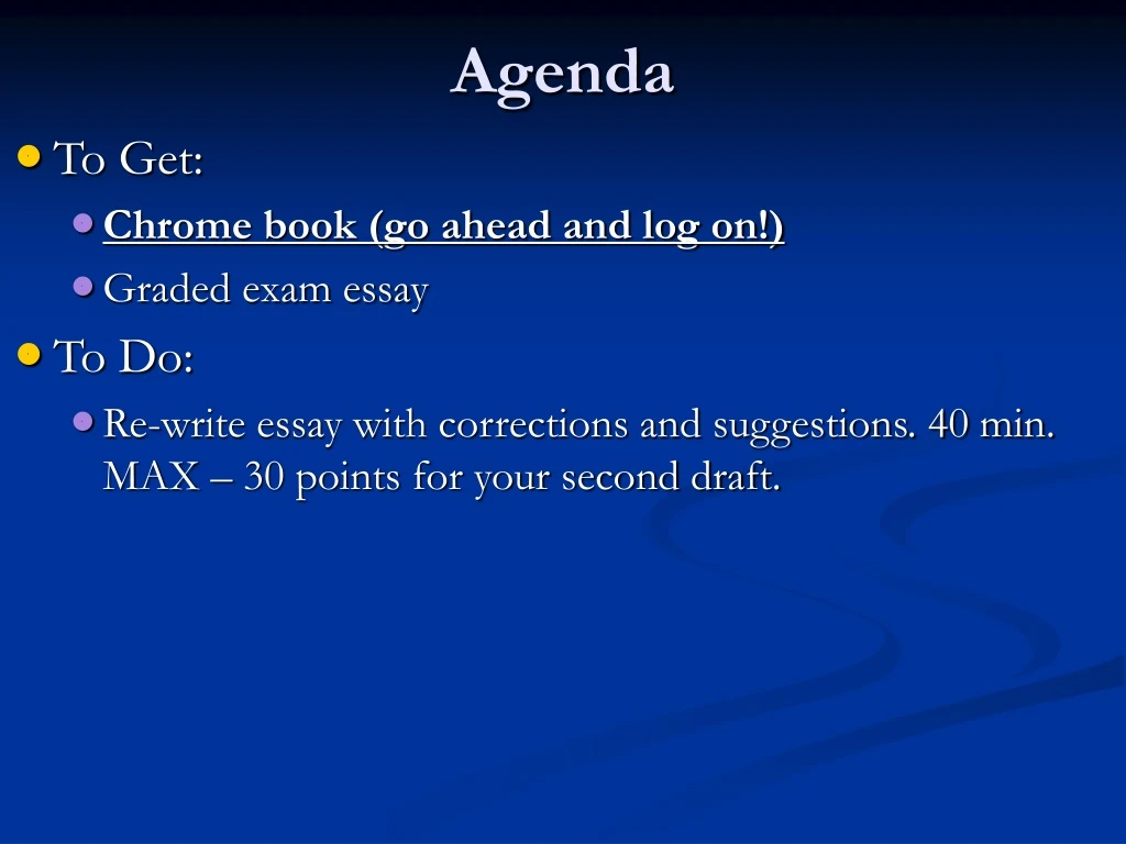 agenda