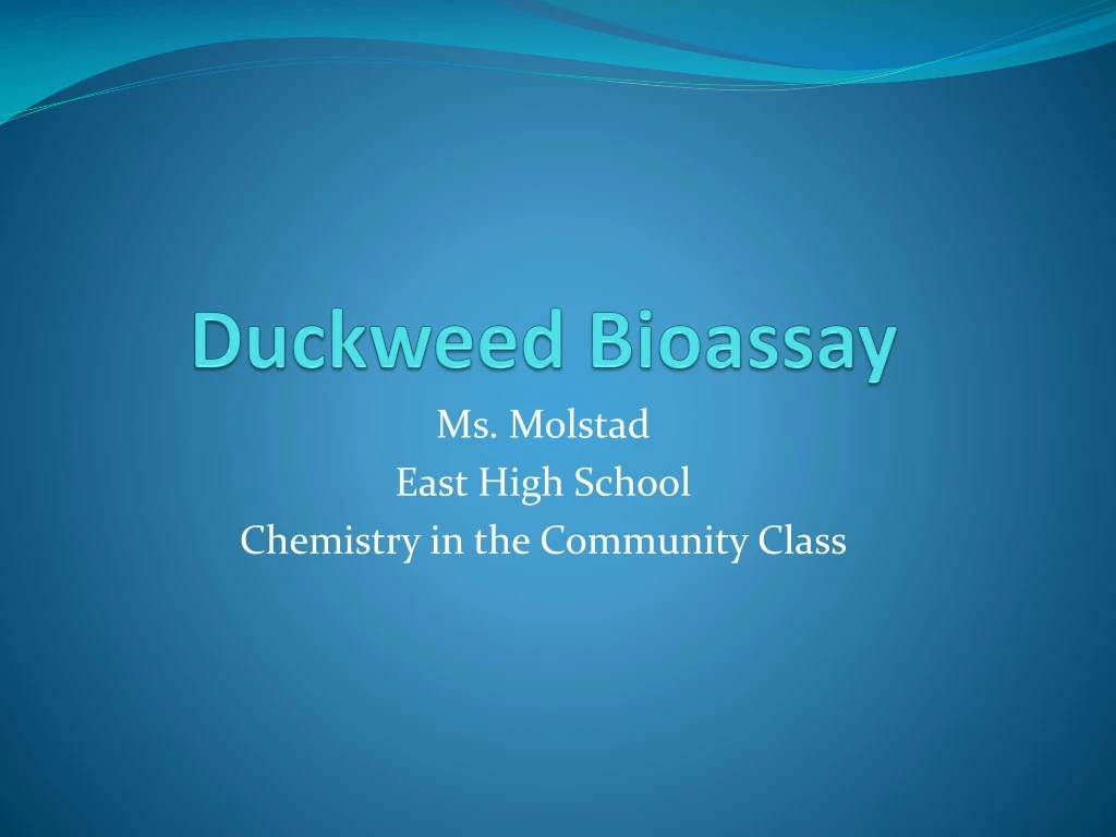 duckweed bioassay