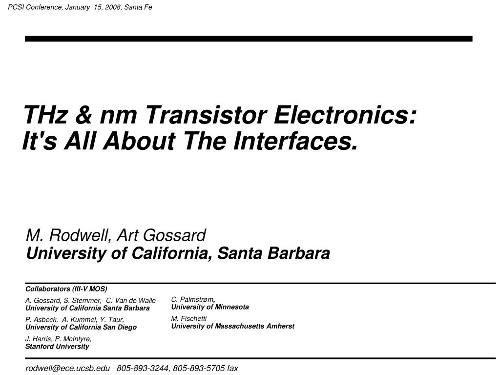 thz nm transistor electronics it s all about the interfaces