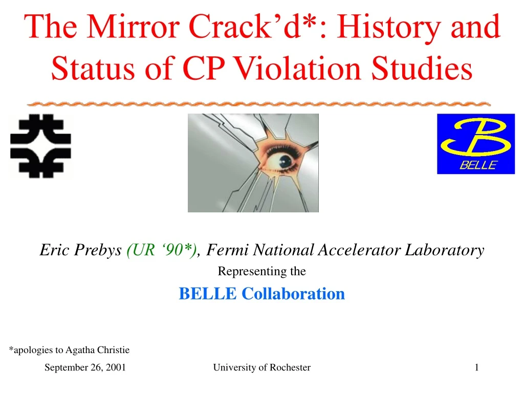 the mirror crack d history and status of cp violation studies