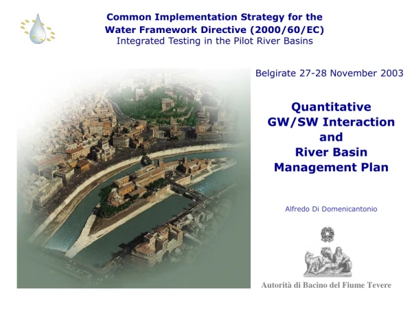 Common Implementation Strategy for the Water Framework Directive (2000/60/EC)