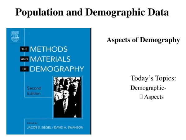 Population and Demographic Data