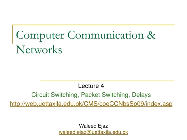 Computer Communication &amp; Networks