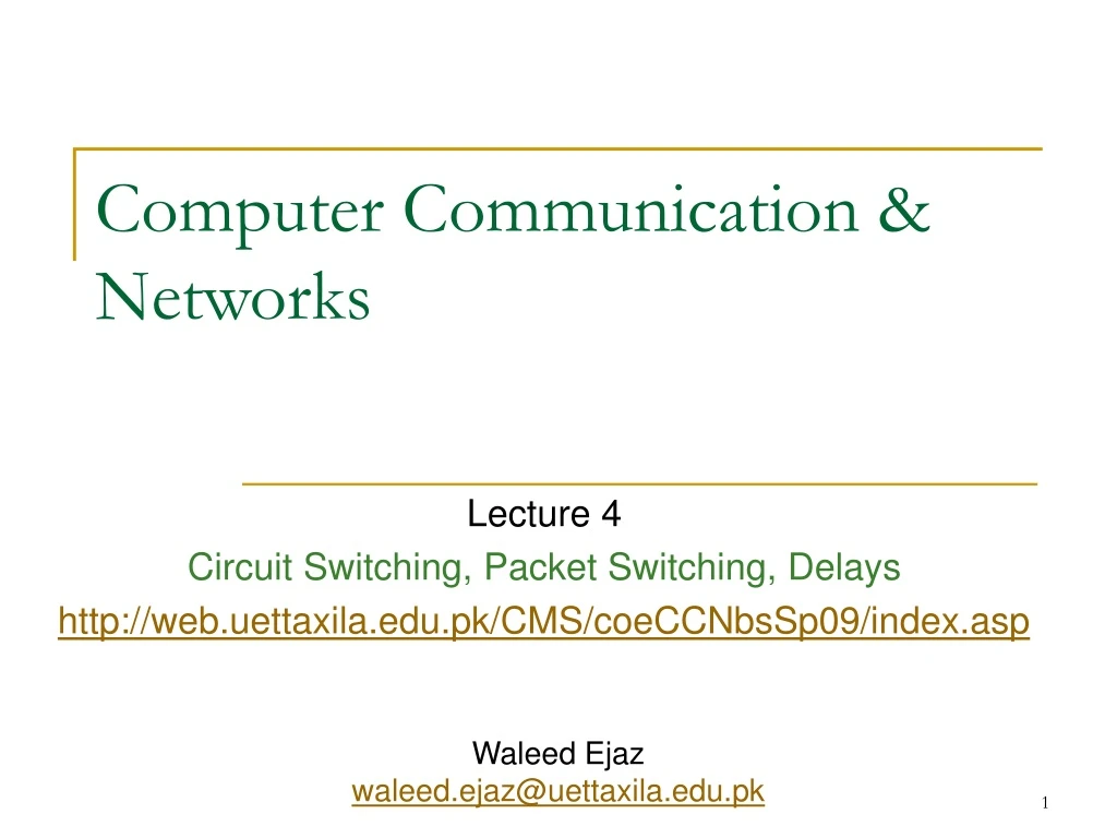 computer communication networks