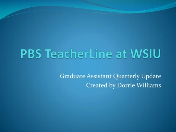 PBS  TeacherLine  at WSIU