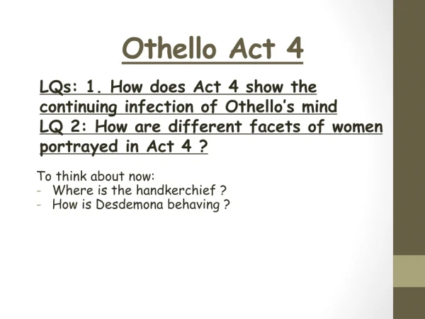 Othello Act 4