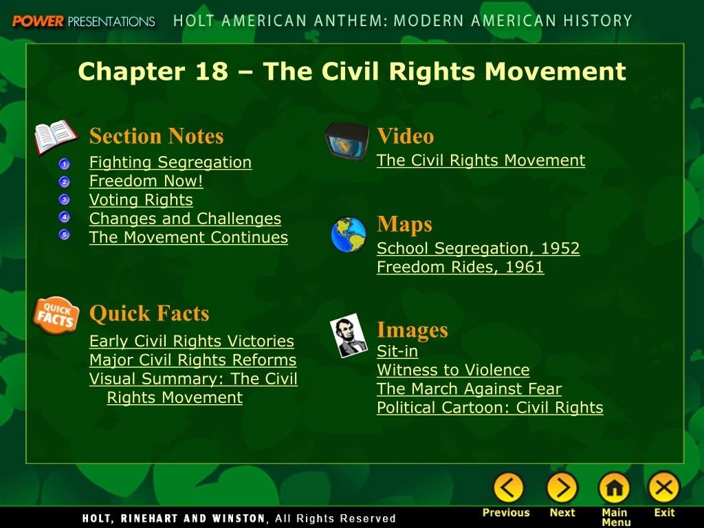 chapter 18 the civil rights movement