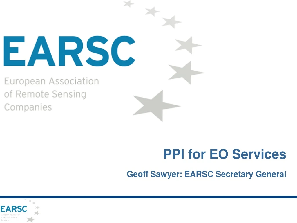 ppi for eo services geoff sawyer earsc secretary