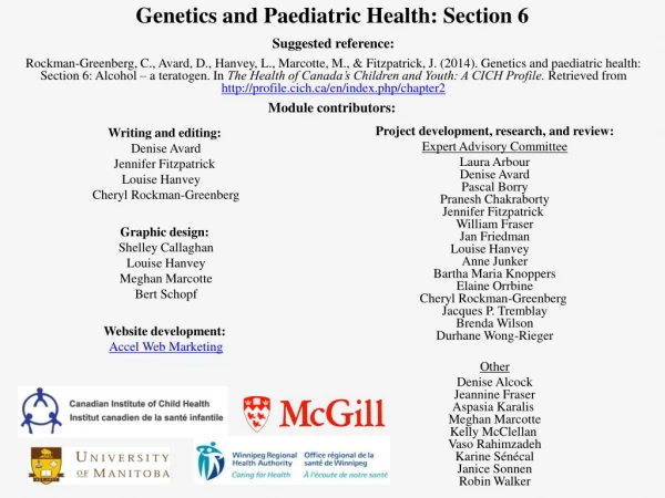 Genetics and Paediatric Health: Section 6