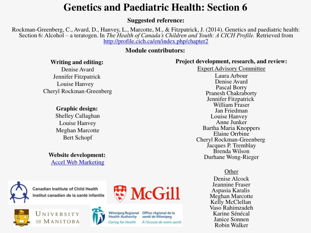 genetics and paediatric health section 6