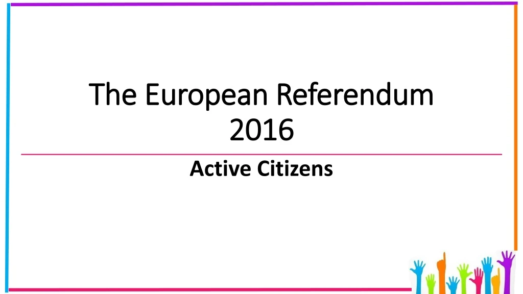 the european referendum 2016