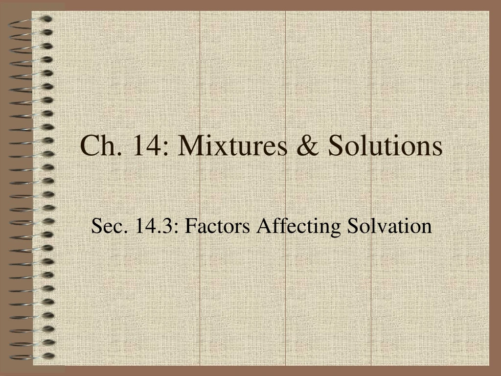 ch 14 mixtures solutions