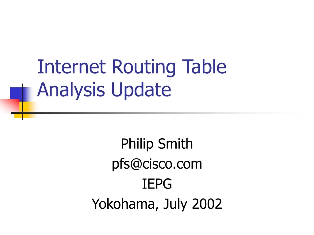 internet routing table analysis update