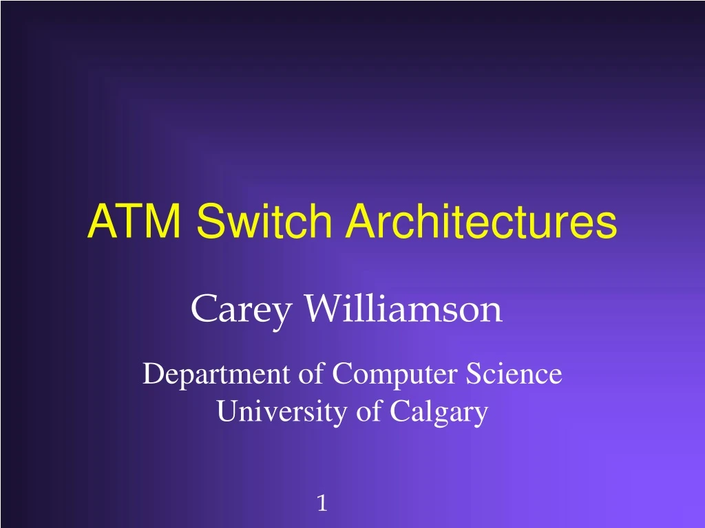 atm switch architectures