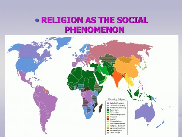 RELIGION AS THE SOCIAL PHENOMENON
