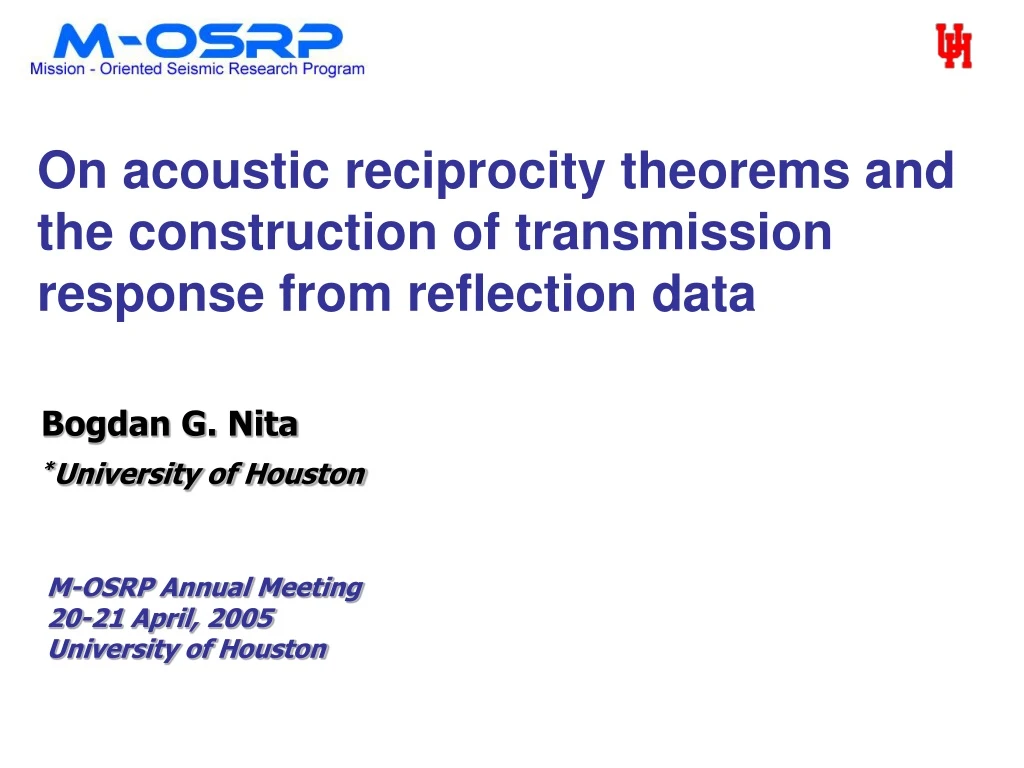 on acoustic reciprocity theorems