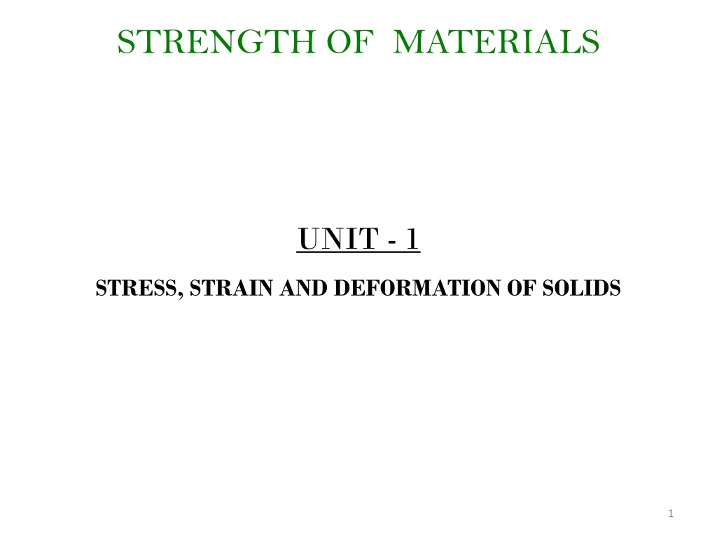 strength of materials