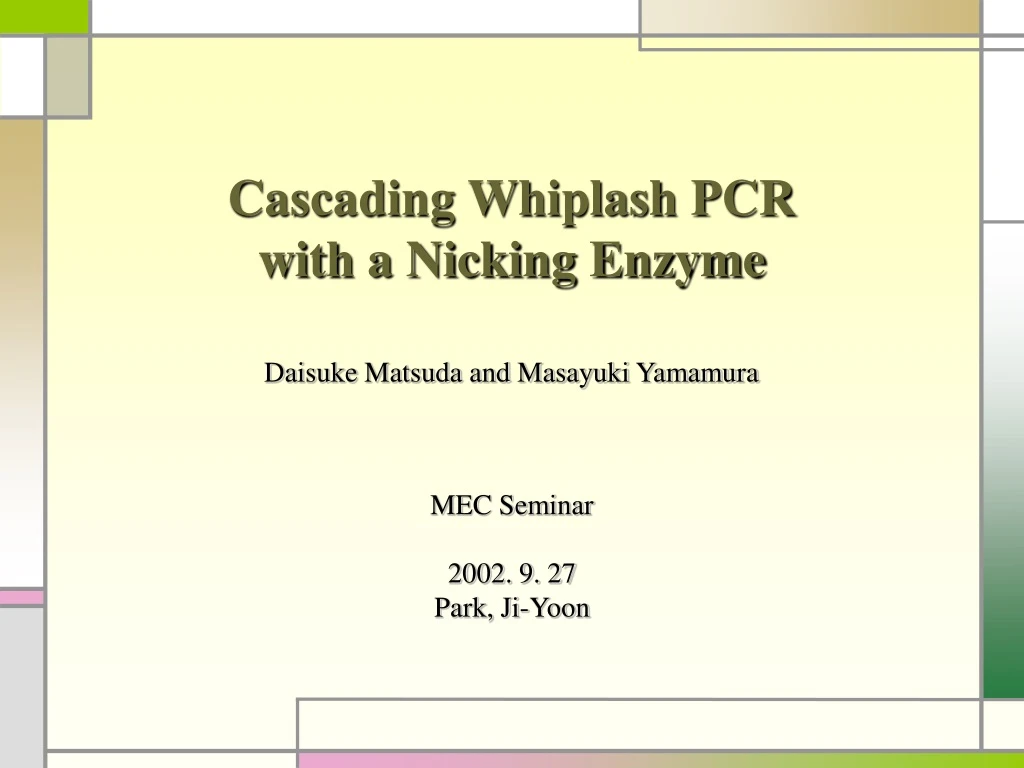 cascading whiplash pcr with a nicking enzyme