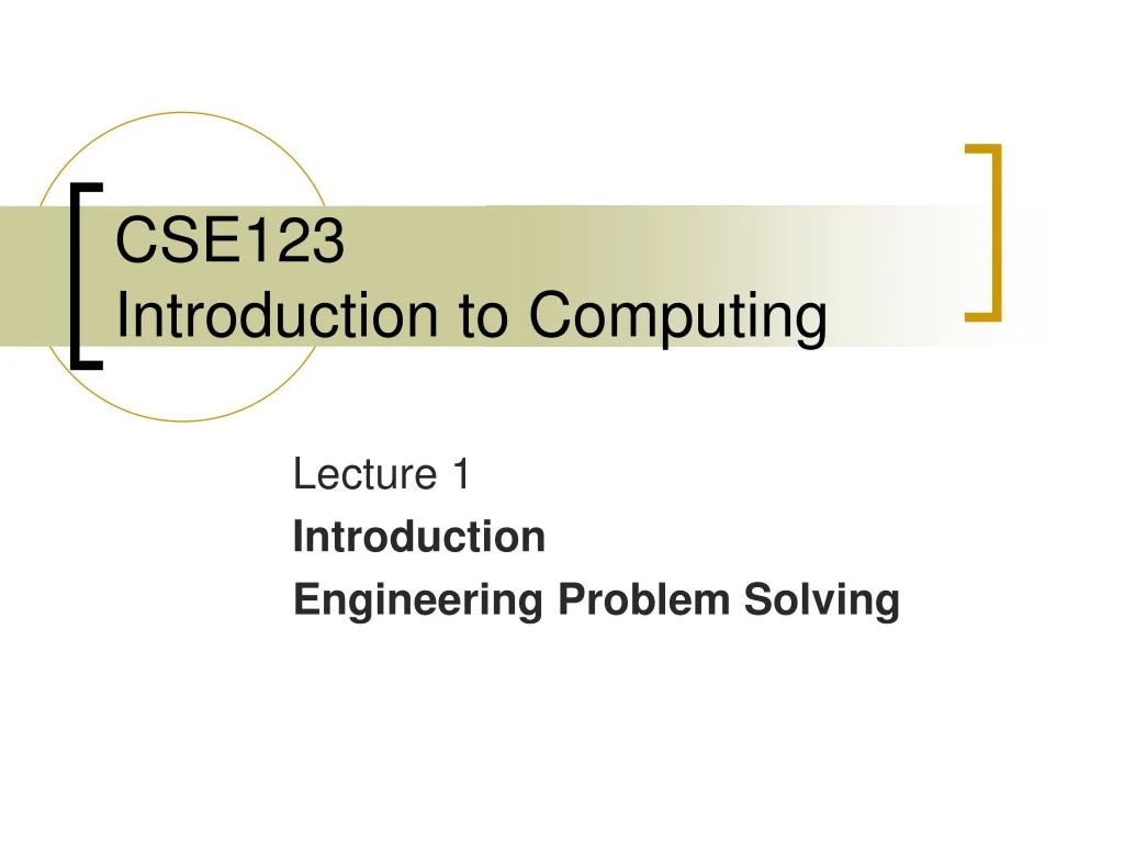 cse123 introduction to computing