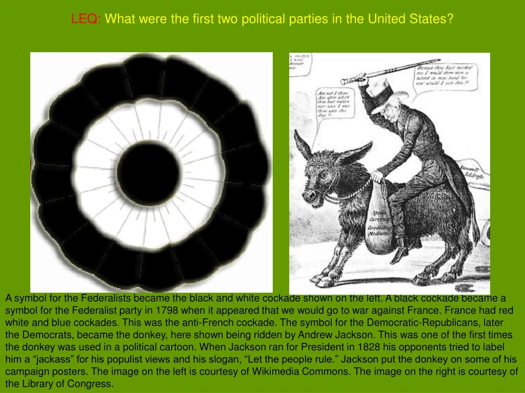 leq what were the first two political parties in the united states