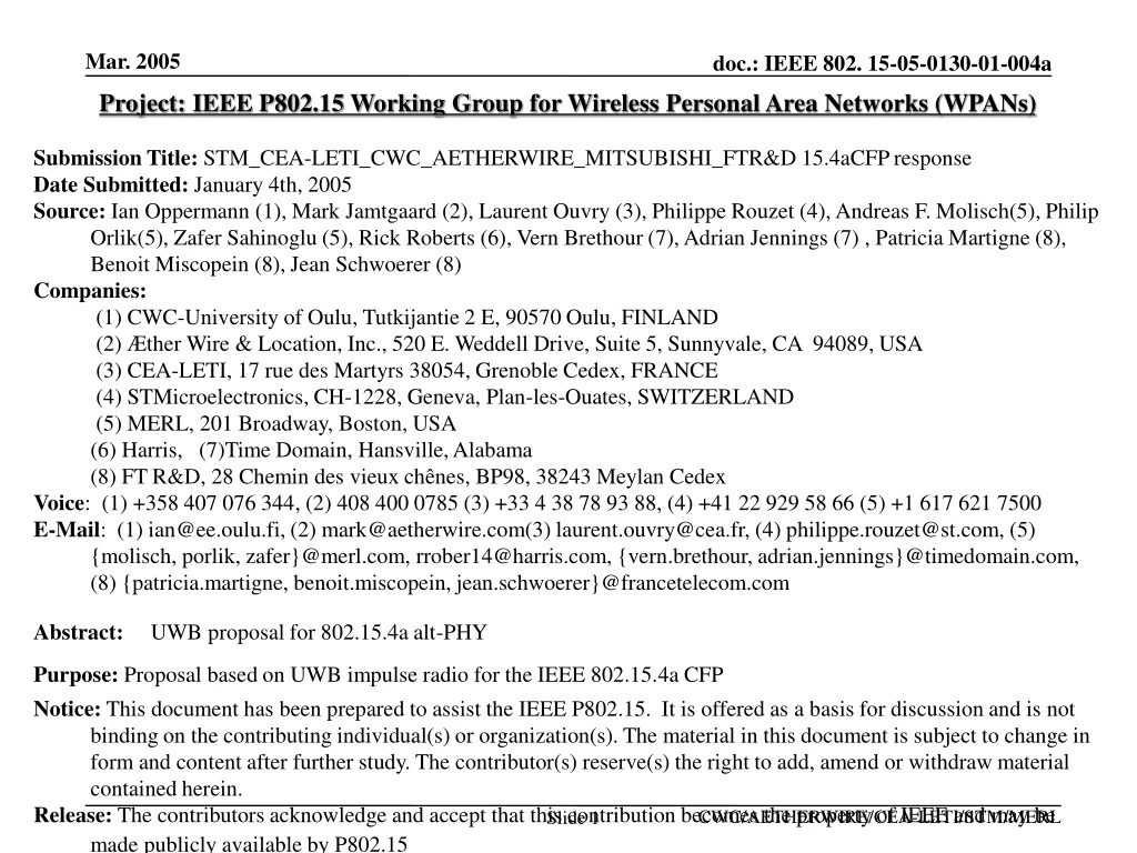 project ieee p802 15 working group for wireless