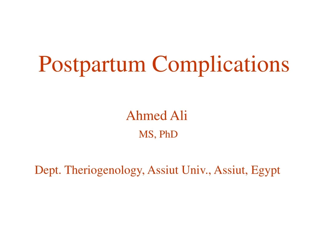 postpartum complications