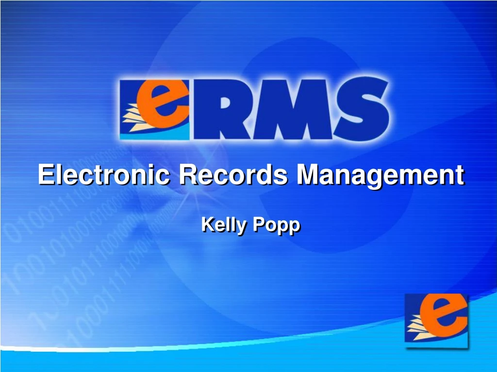 electronic records management kelly popp