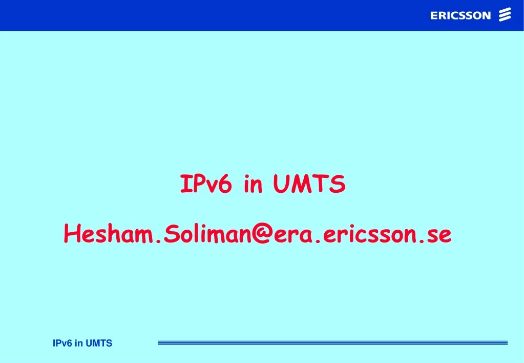 ipv6 in umts
