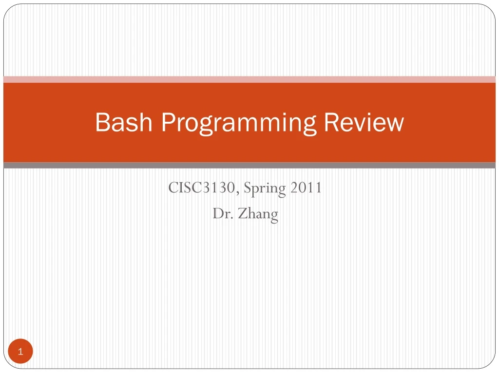 bash programming review