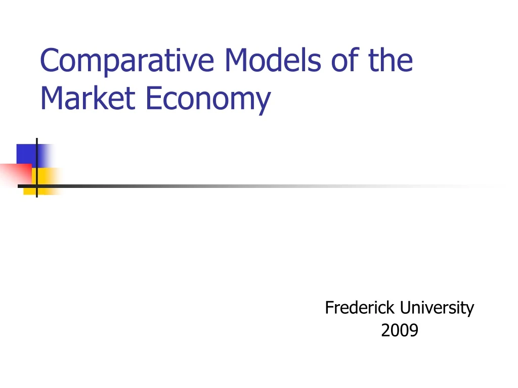 comparative models of the market economy