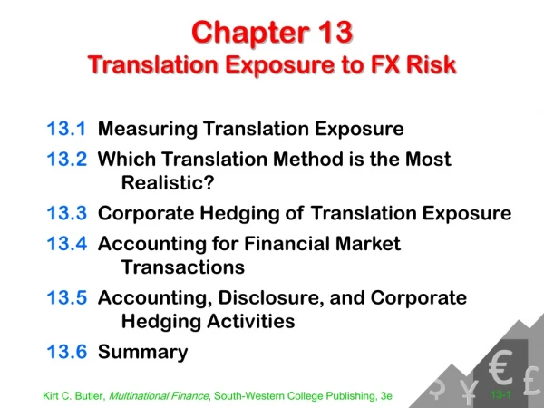 Chapter 13 Translation Exposure to FX Risk