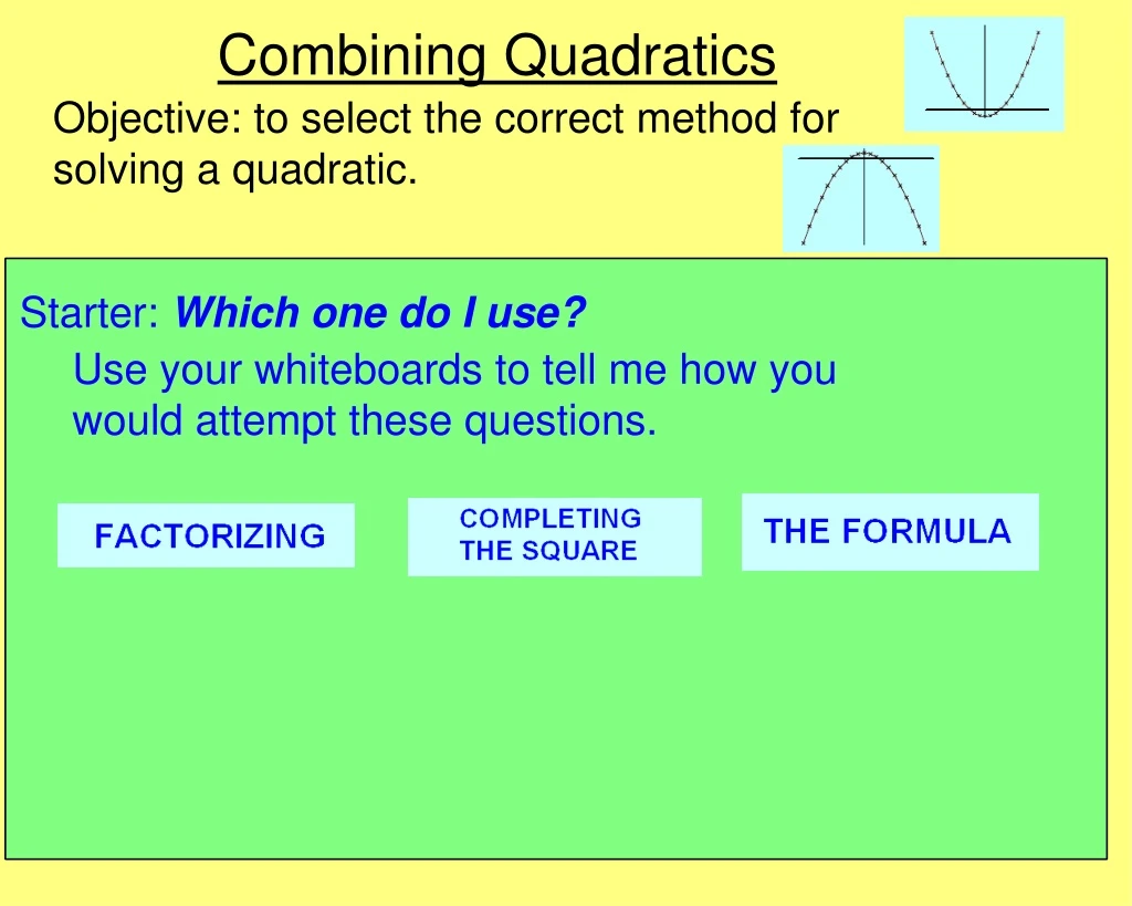 combining quadratics