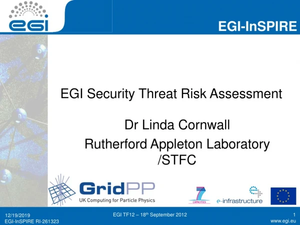 EGI Security Threat Risk Assessment