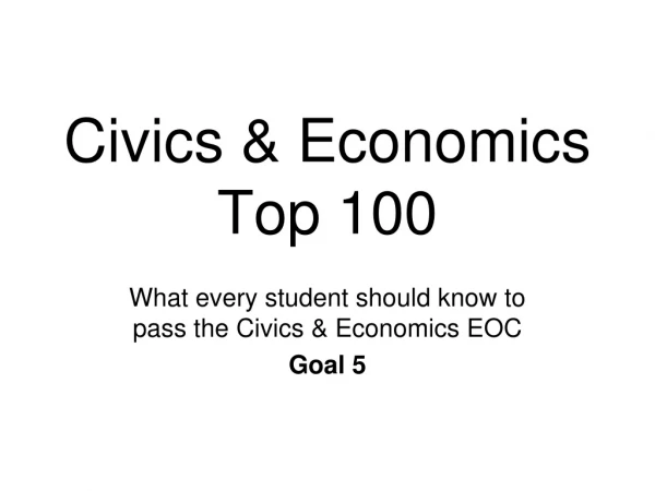 Civics &amp; Economics  Top 100