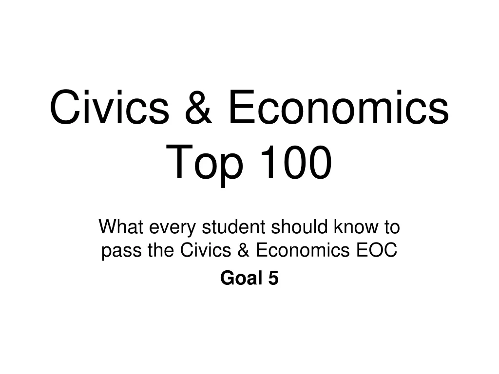 civics economics top 100