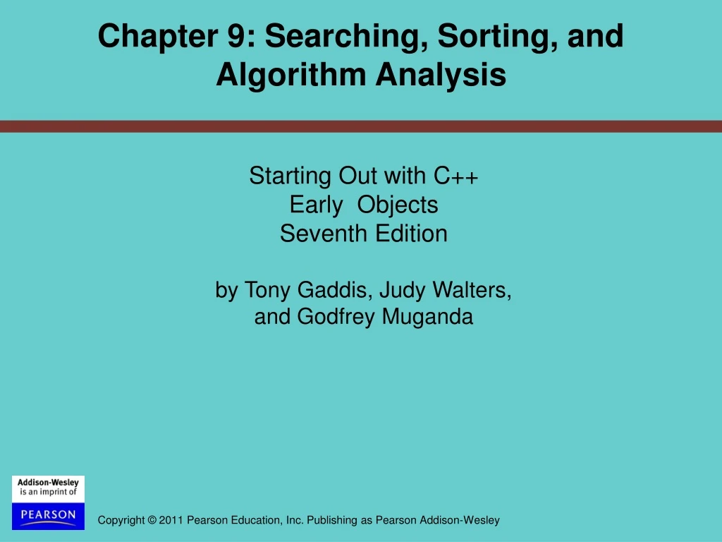 chapter 9 searching sorting and algorithm analysis