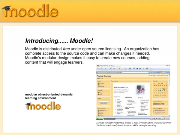 Introducing......  Moodle !