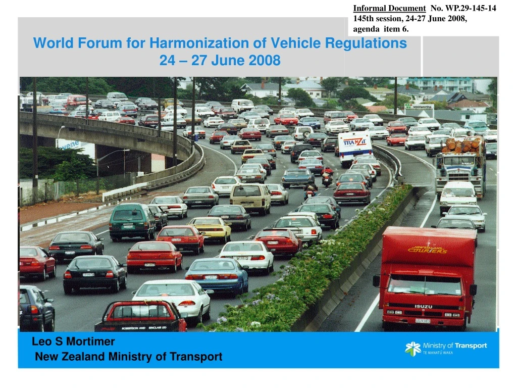 world forum for harmonization of vehicle regulations 24 27 june 2008