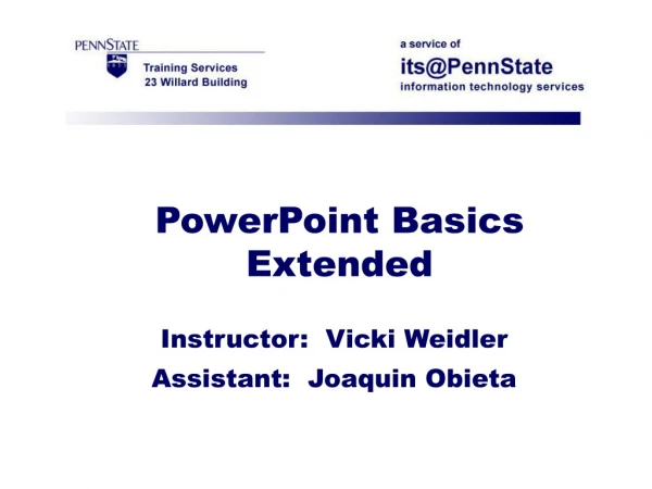 PowerPoint Basics Extended