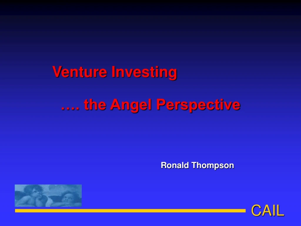 venture investing the angel perspective ronald