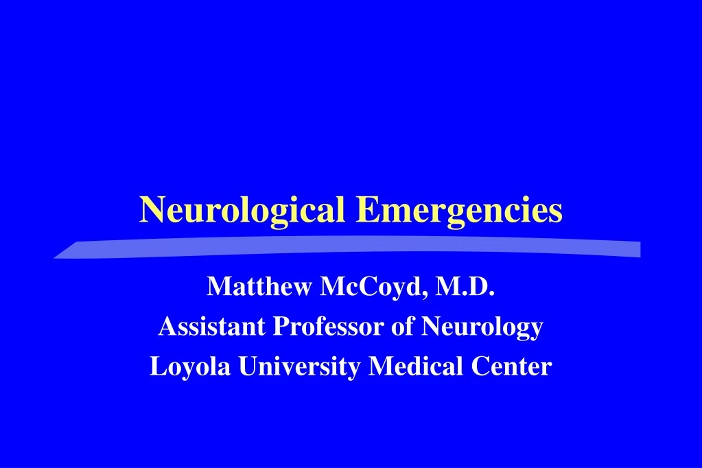 neurological emergencies