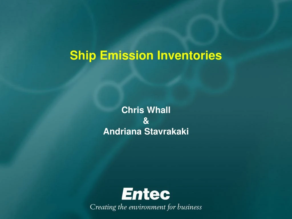 ship emission inventories