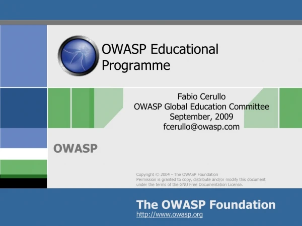 OWASP Educational Programme