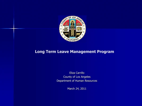 Long Term Leave Management Program
